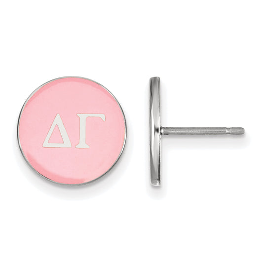 Sterling Silver Official Licensed Greek Sororities Delta Gamma (??) Enameled Post Earrings