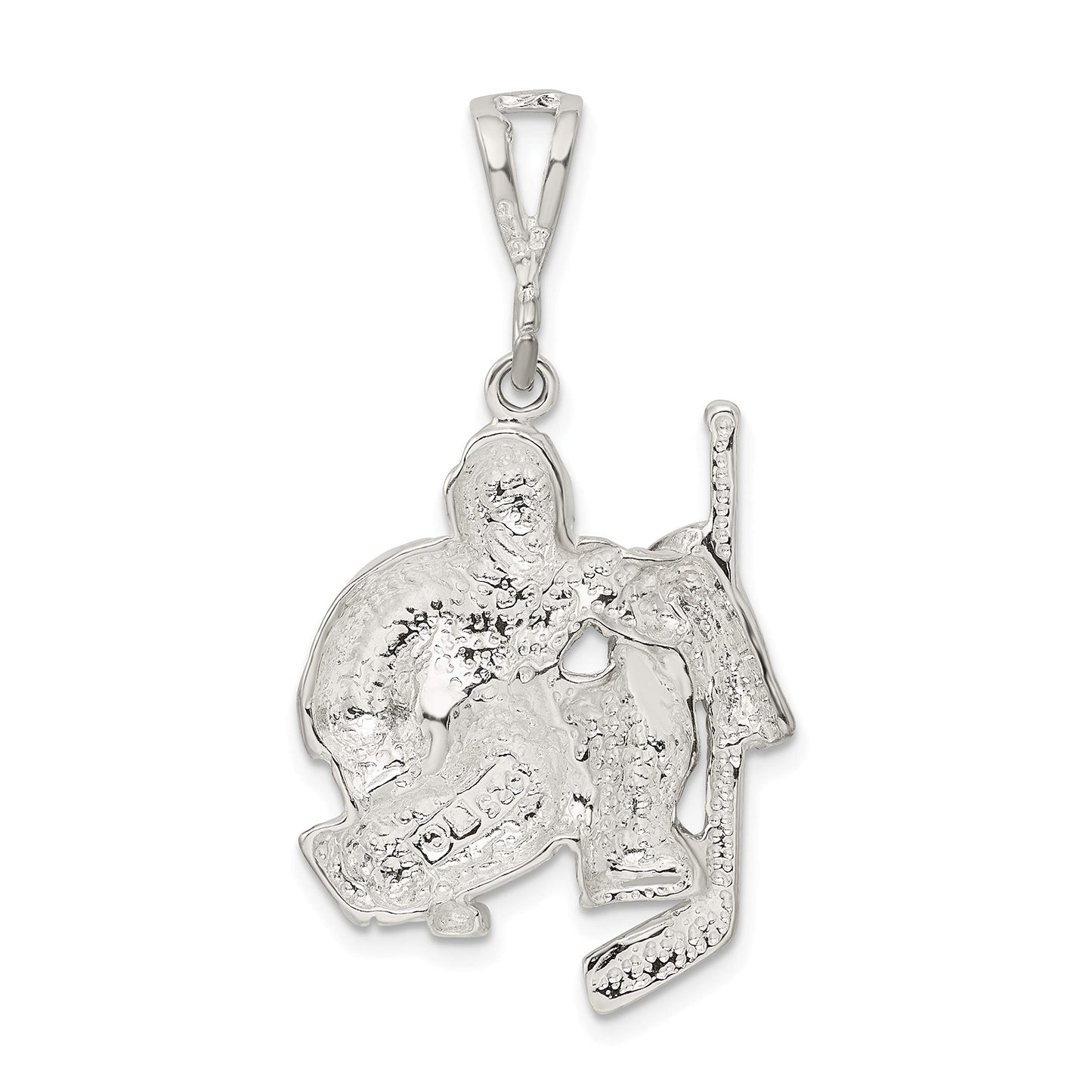 Sterling Silver Hockey Goalie Charm
