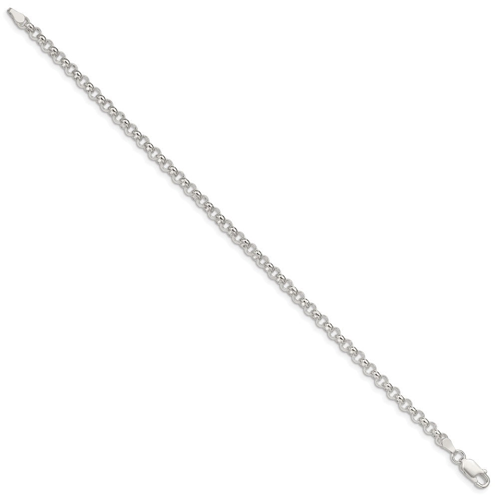 Sterling Silver 4mm Rolo Chain 7.5 inches