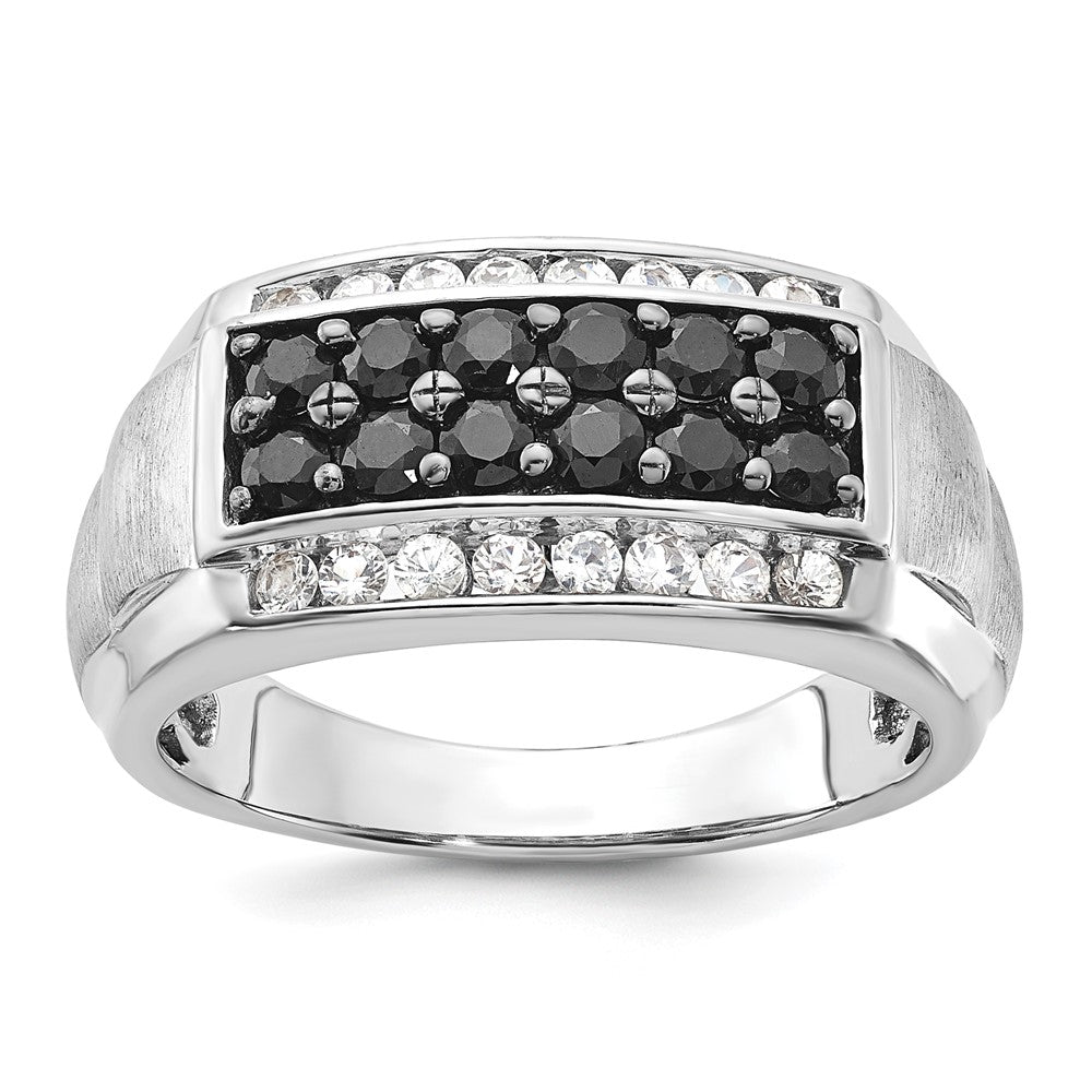 10kw Black Sapphire and Diamond Ring