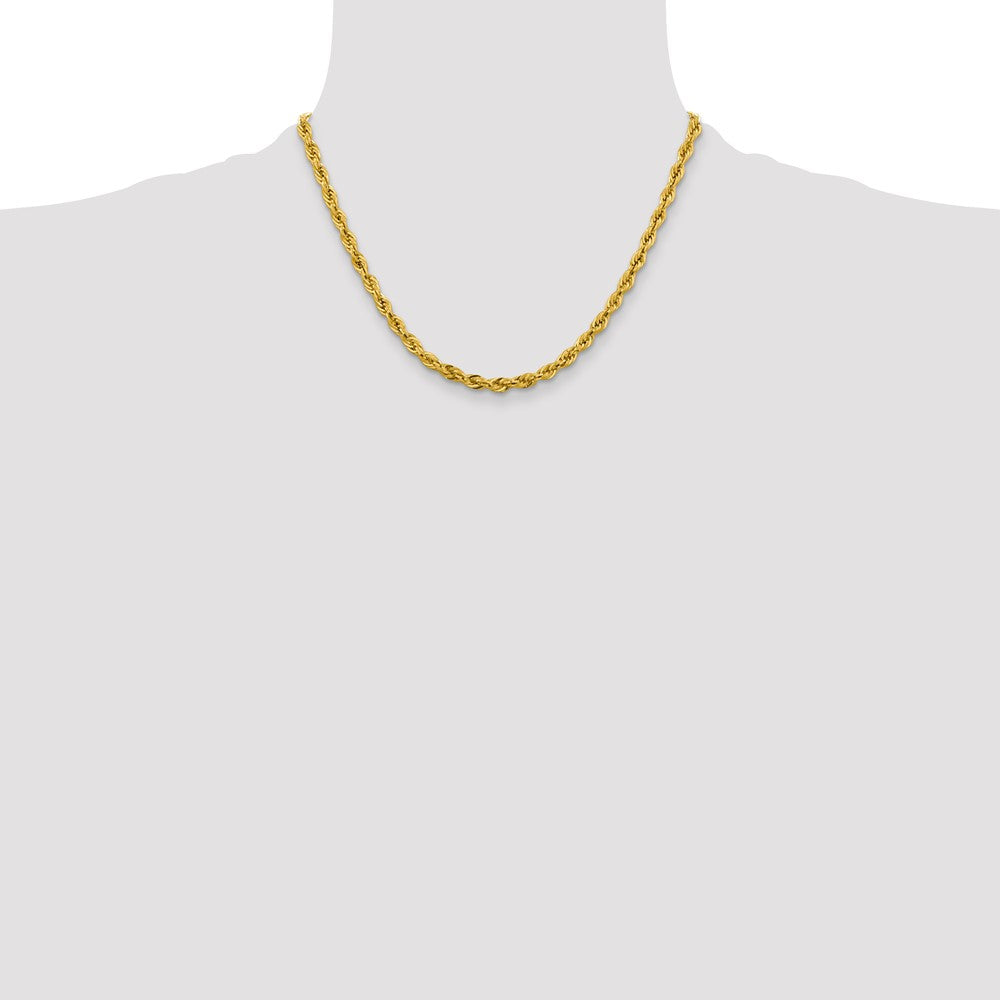 10k 4.25mm Semi-Solid Rope Chain