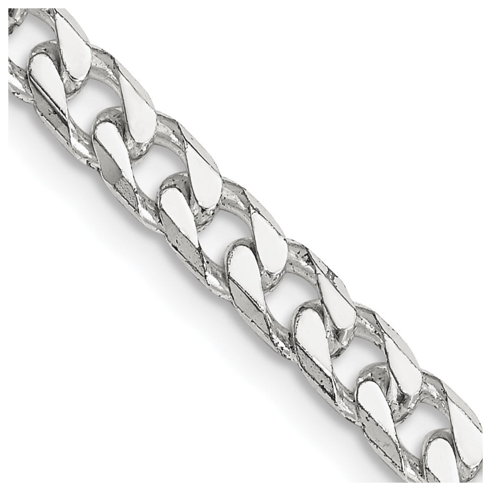 Sterling Silver Polished 5mm Curb Chain 22 Inches