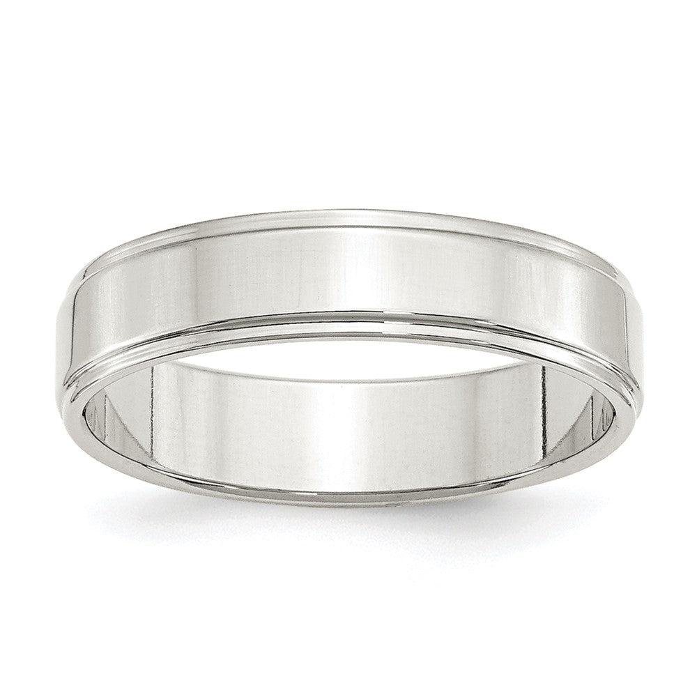 Sterling Silver 5mm Flat with Step Edge Size 11 Band