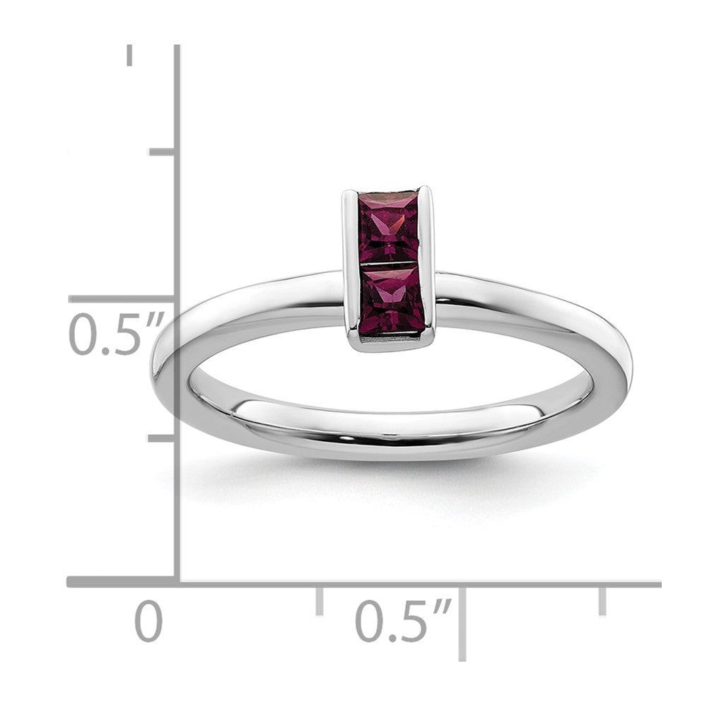Sterling Silver Stackable Expressions Rhodolite Garnet Ring