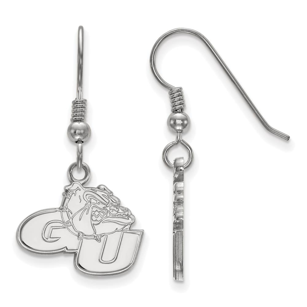 LogoArt Sterling Silver Gonzaga University Small Dangle Earrings Wire