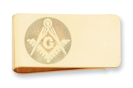 Gold-plated Kelly Waters Masonic Money Clip GL8745