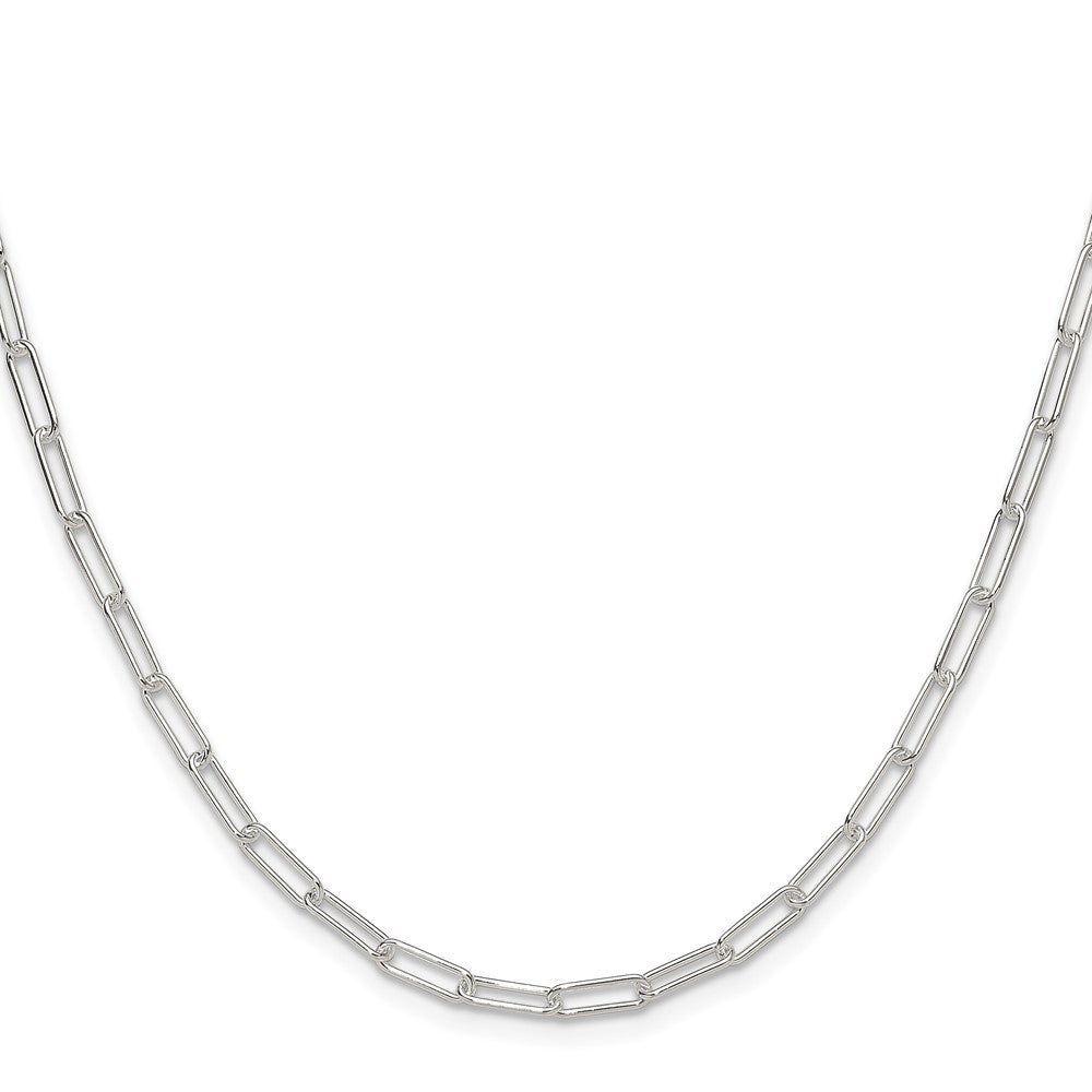 Sterling Silver Polished 3.15mm Paperclip Chain 18 Inches