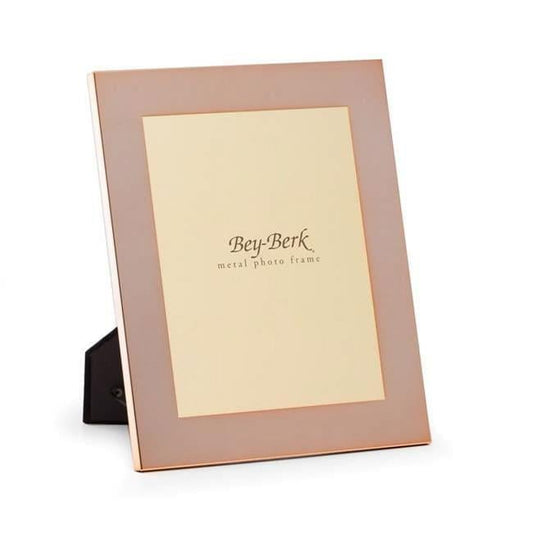Bey-Berk International BF122-12 8 x 10 in. Copper Finished Picture Frame with Easel Back