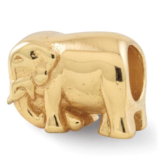 Sterling Silver Gold-plated Reflections Elephant Bead