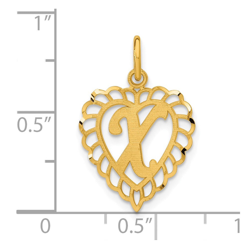 10k Gold Initial X Charm