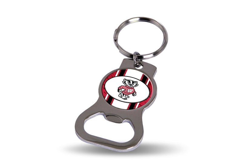 NCAA Rico Industries Metal Bottle Opener Keychain, Wisconsin Badgers