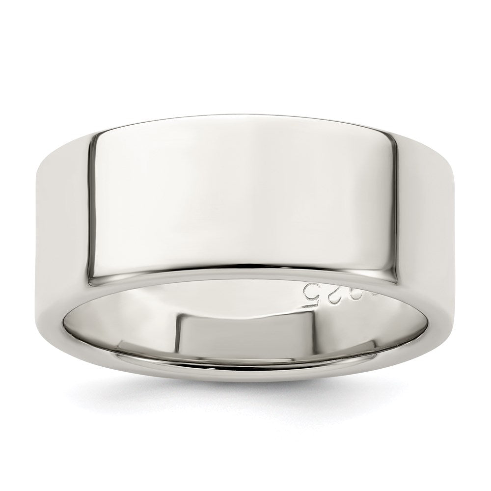 Sterling Silver 8mm Lightweight Flat Size 13.5 Band