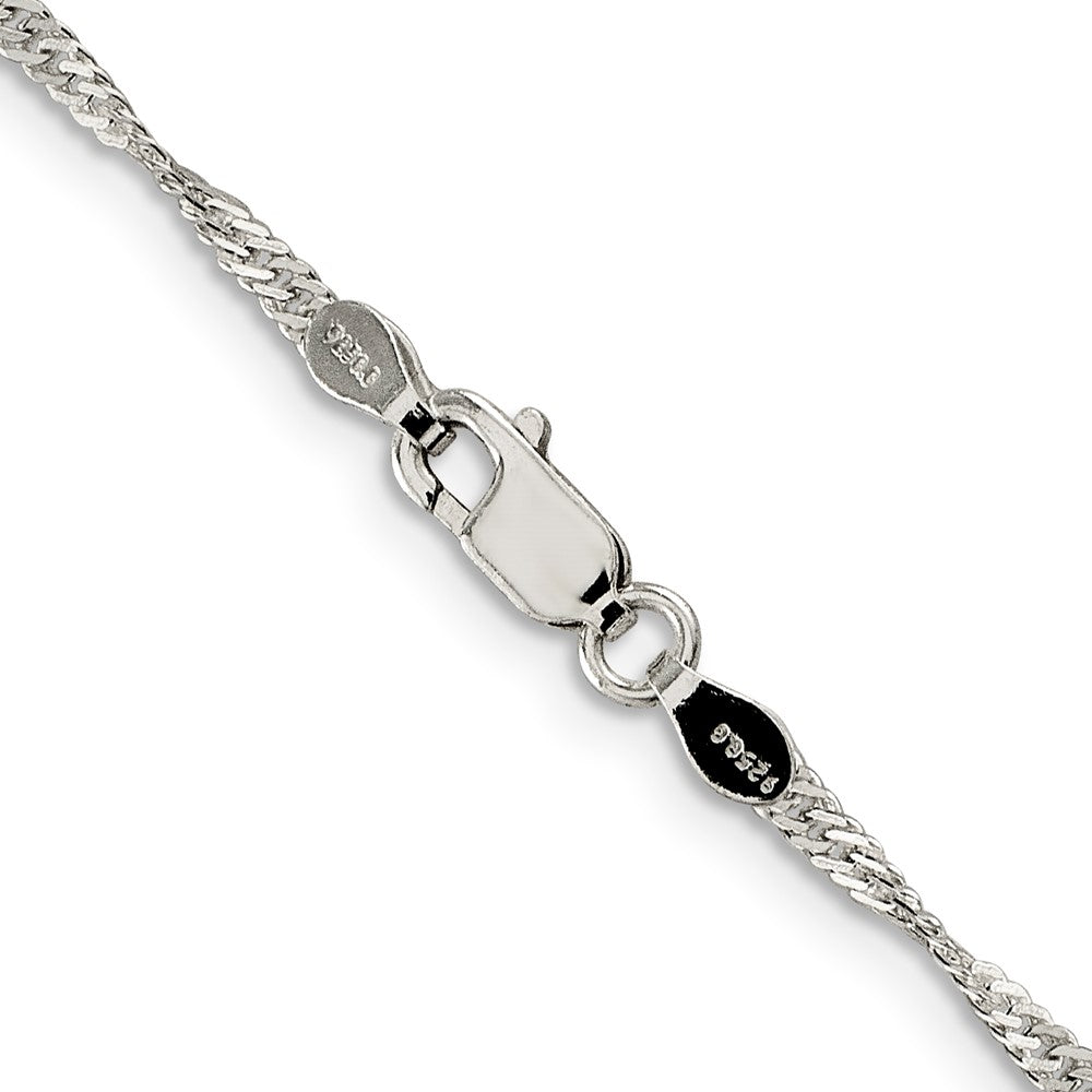 Sterling Silver 2mm Singapore Chain 16 Inches