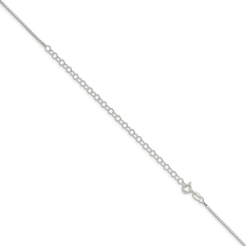Sterling Silver 1.1mm Box Chain w/4in ext. 22 Inches