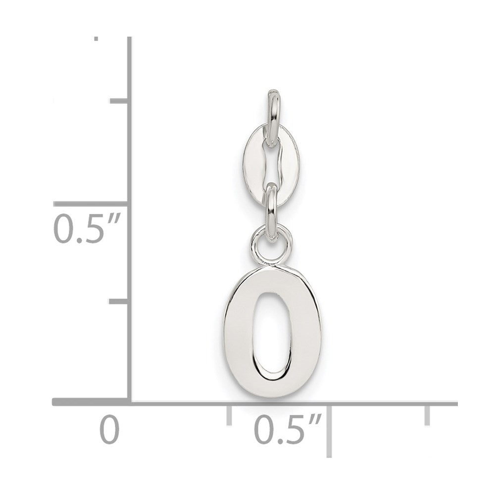 Sterling Silver Letter O Initial Charm