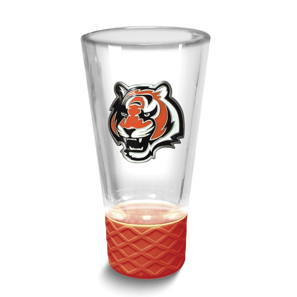 NFL Cincinnati Bengals Collectors 4 oz. Shot Glass with Silicone Base