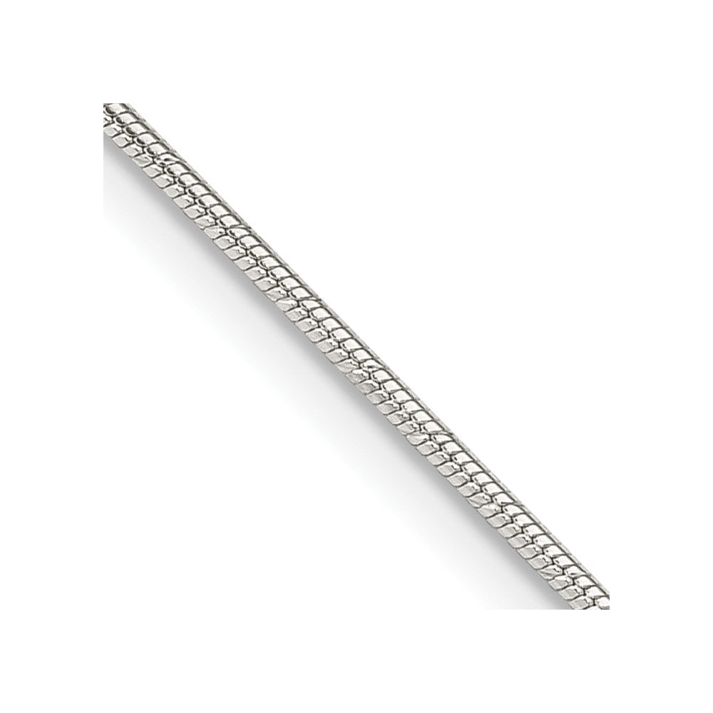 Sterling Silver 1.2mm Patterned Diamond-cut Snake Chain 18 Inches