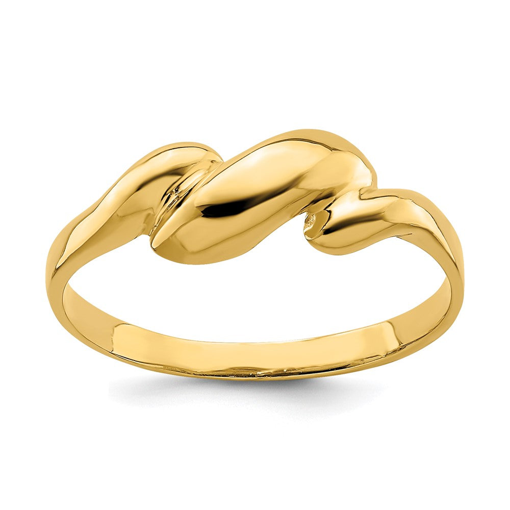 14K Curl-top Dome Ring Size 6