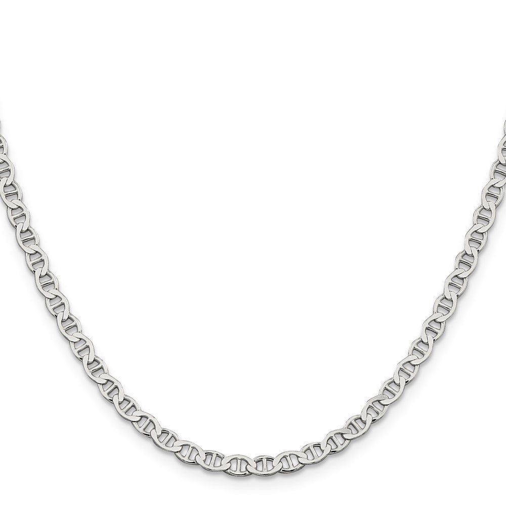 Sterling Silver 4mm Flat Anchor Chain 18 Inches