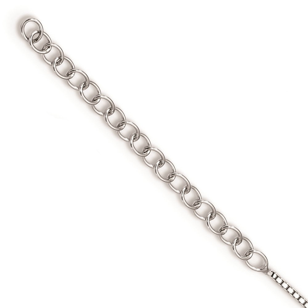 White Night Sterling Silver Rhodium-plated Black Diamond Butterfly 18 Inch Necklace with 2 Inch Extender 18 Inches