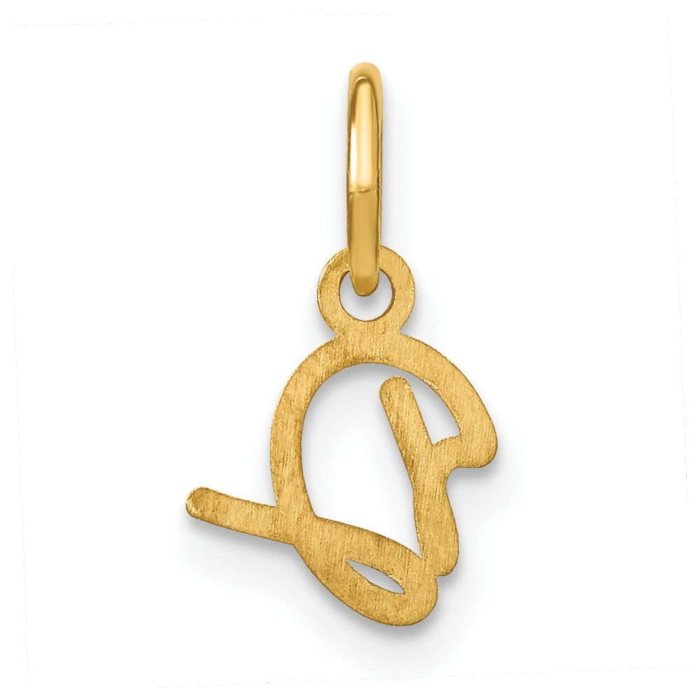 10KY Upper case Letter D Initial Charm