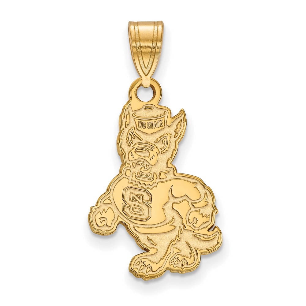 10k Gold LogoArt North Carolina State University Wolf Large Pendant Q1Y061NCS