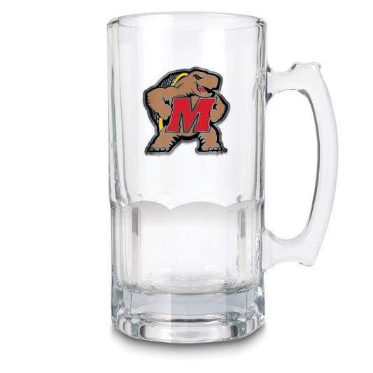 NCAA University of Maryland Glass 32 ounce Macho Mug