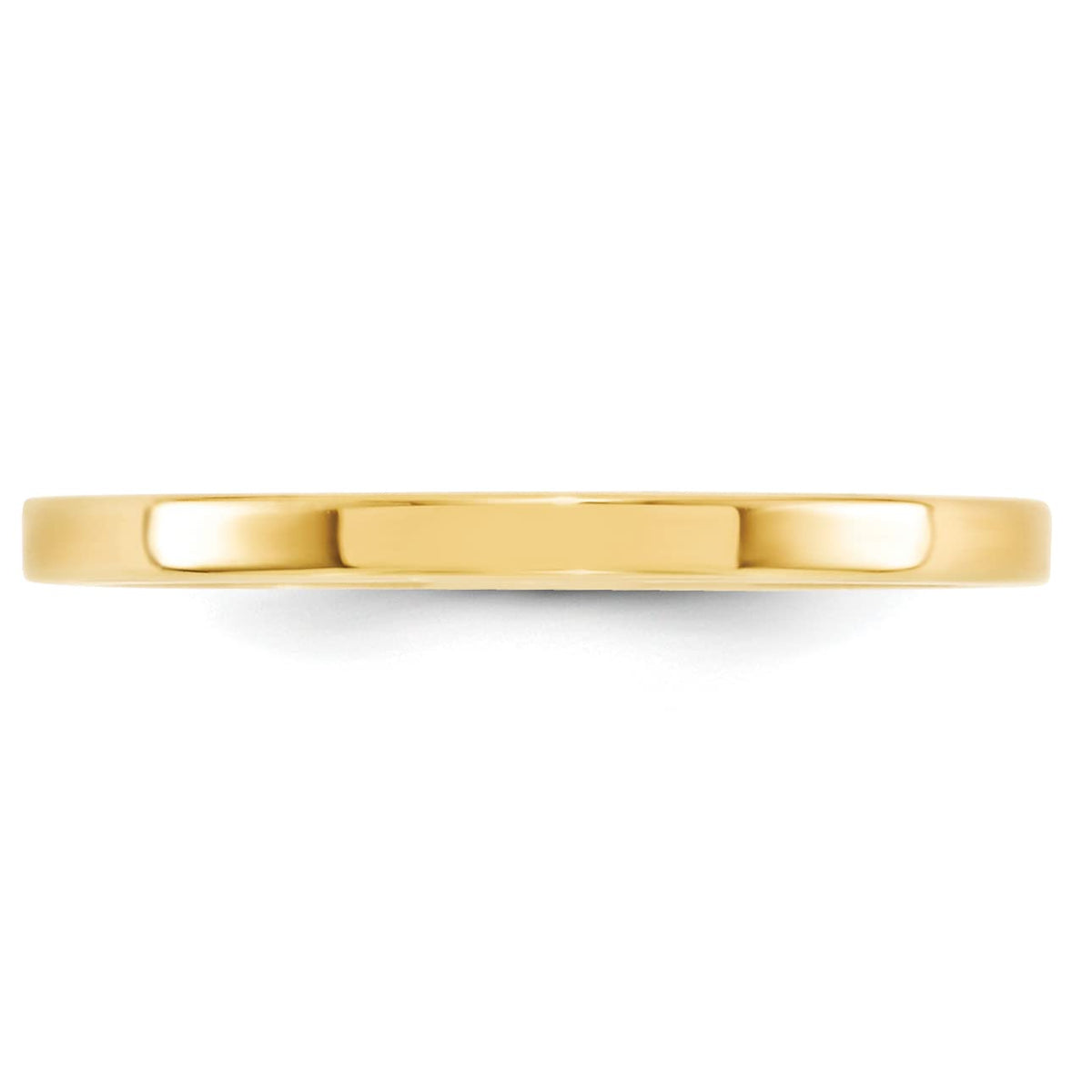 Primal Gold 10 Karat Yellow Gold 2mm Standard Flat Comfort Fit Band Size 5