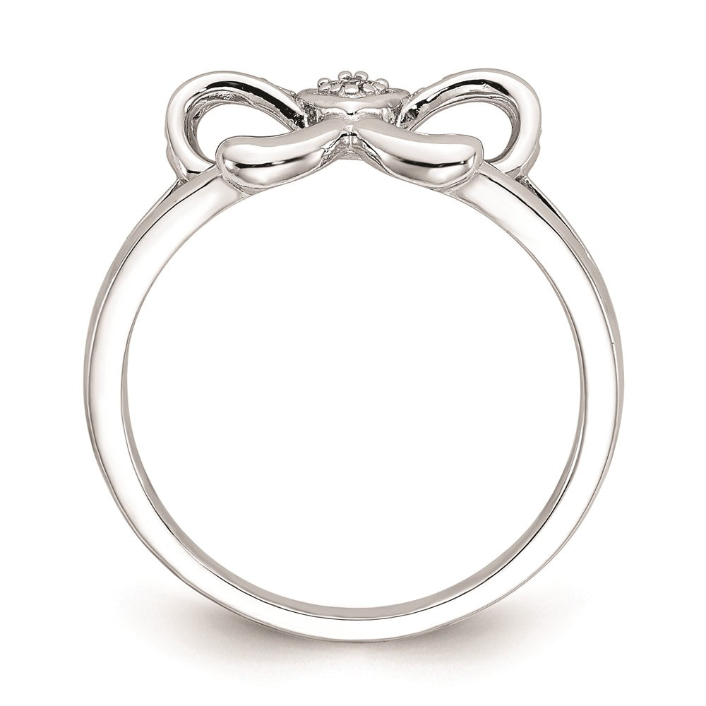 SS Diamond Bow Ring