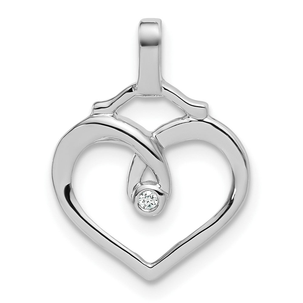 10kw Diamond Heart Pendant