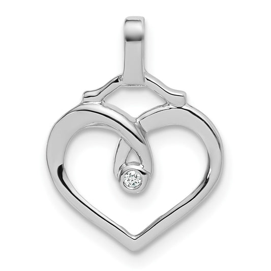 10kw Diamond Heart Pendant