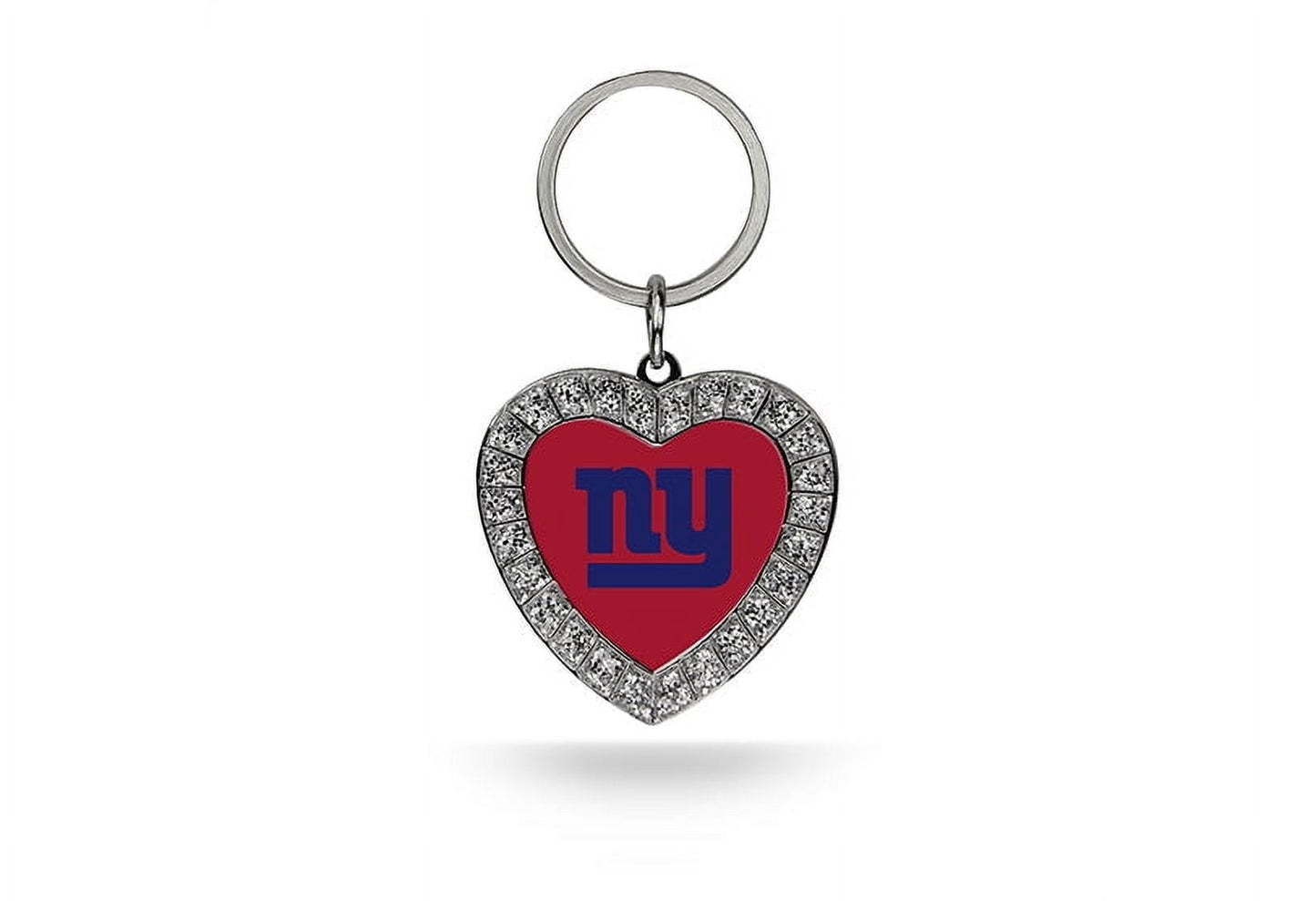 New York Giants Bling Rhinestone Heart Keychain