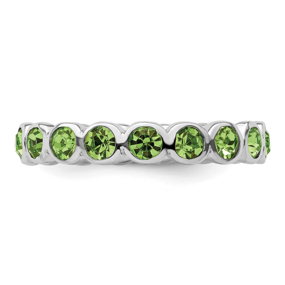 Sterling Silver Stackable Expressions August Crystal Ring Size -8