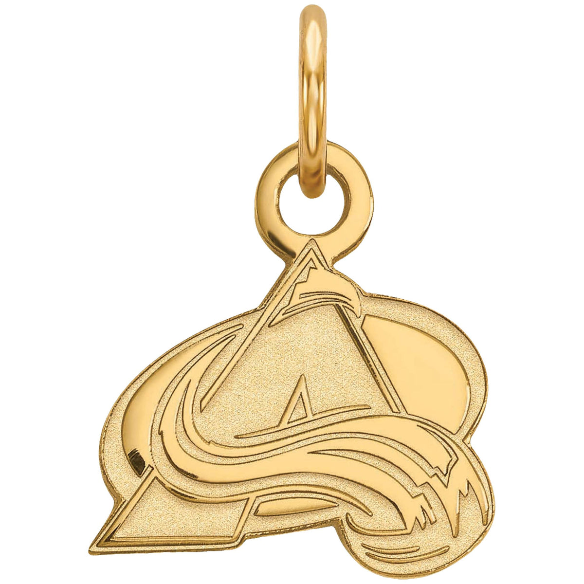 Sterling Silver Gold Plated NHL LogoArt Colorado Avalanche XS Pendant