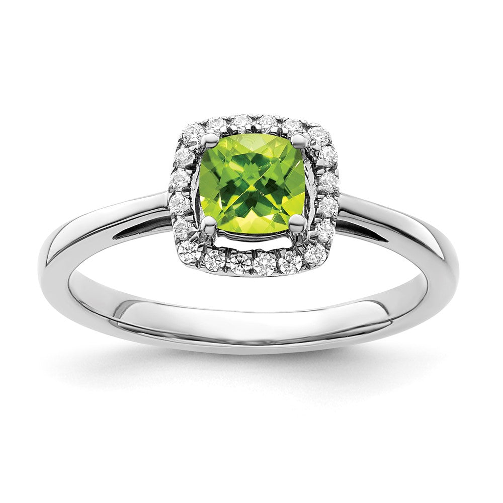 SS ANT Peridot and Diamond Ring
