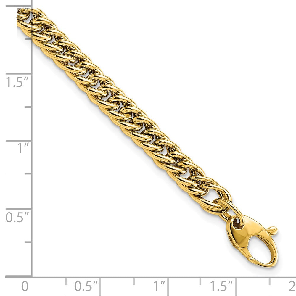 14K Polished Curb Link Bracelet 7.75  inches