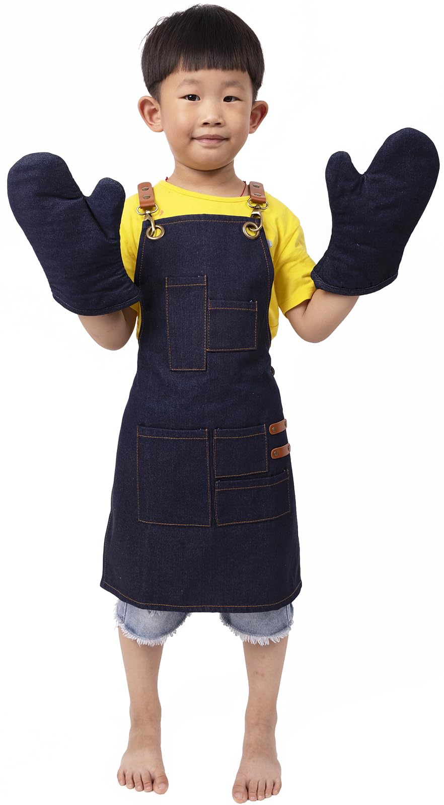 Adjustable Kitchen Apron with Pockets Unisex