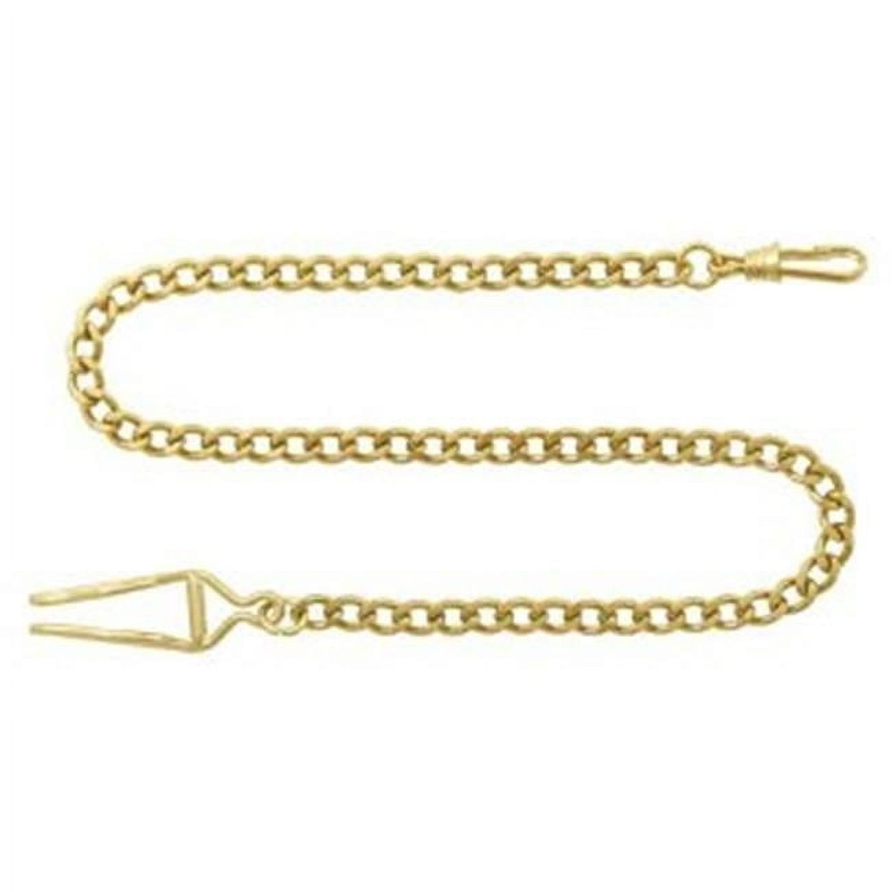Charles-Hubert- Paris Brass Gold-Plated Pocket Watch Chain #3547-G