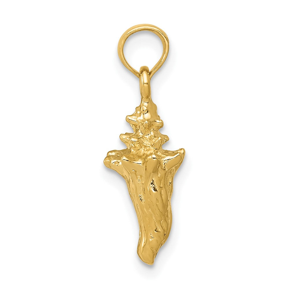 10k Gold 3-D Conch Shell