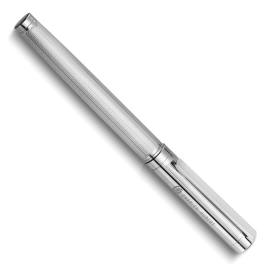 Charles-Hubert Chrome Textured Finish Rollerball Pen QGM13657