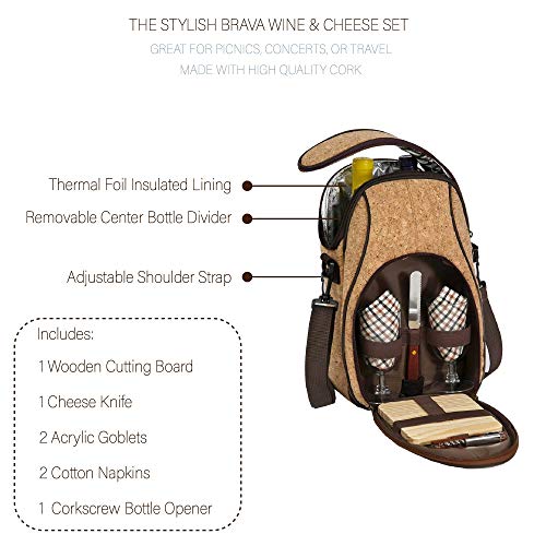 Oak & Olive OAKPSM229CK Brava Wine Cheese Tote Cork