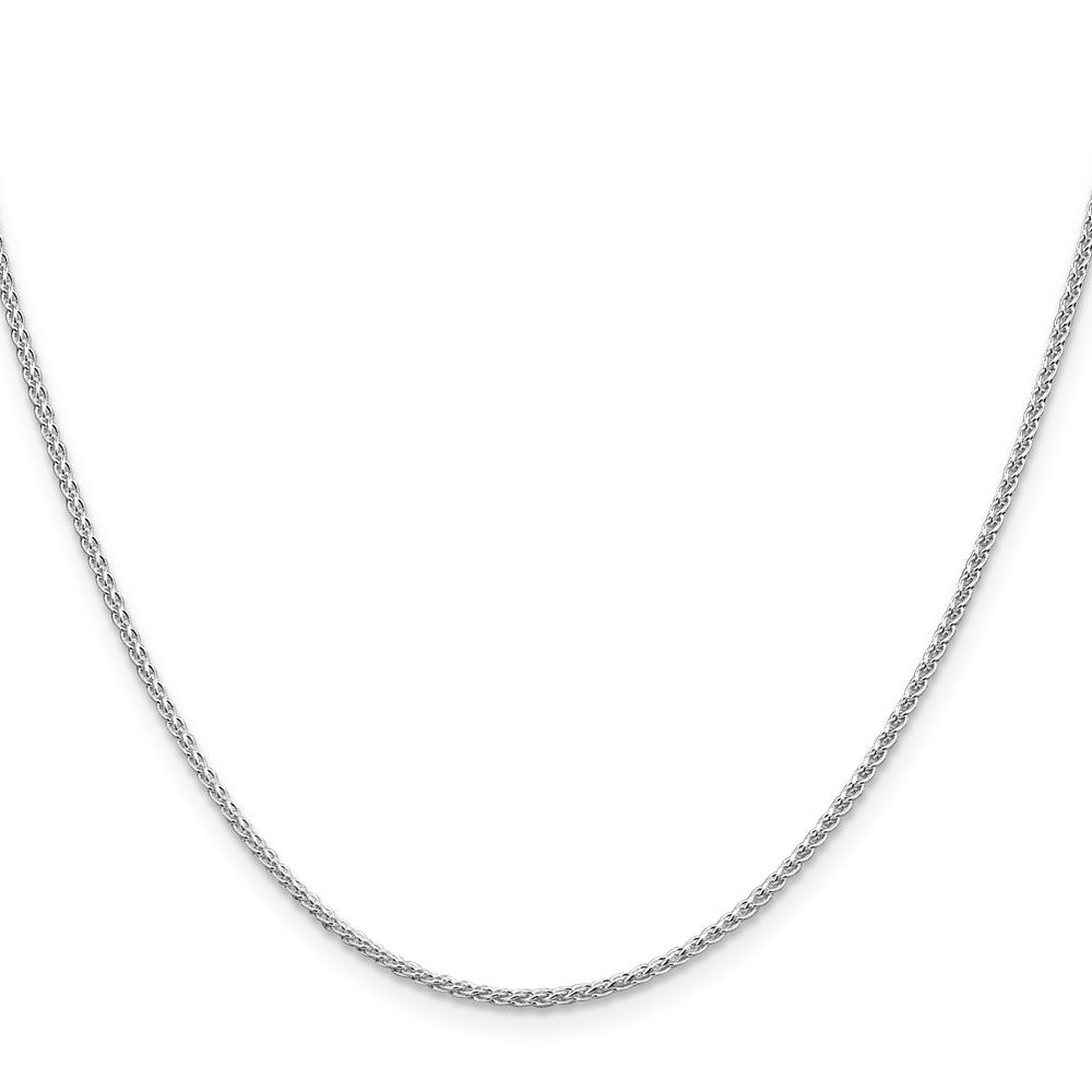 Sterling Silver Rhodium-plated 1.5mm Round Spiga Chain 20 Inches