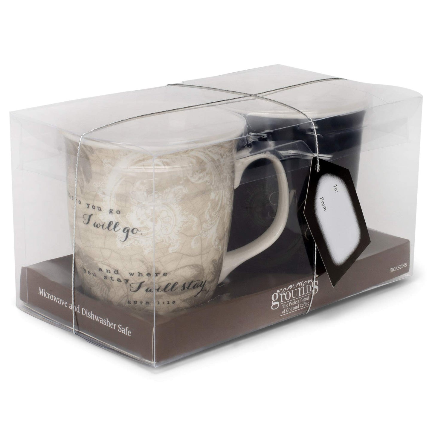 Where You Go Mr. and Mrs.16 Ounce New Bone China Coffee Mug Set of 2