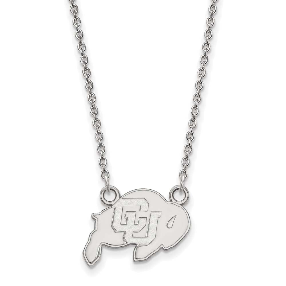 LogoArt Sterling Silver University Of Colorado Small Pendant Necklace