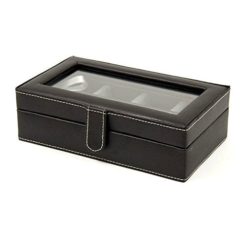 12-Pocket Leather Cufflink Case - Brown Leather - 8W x 2.75H in.