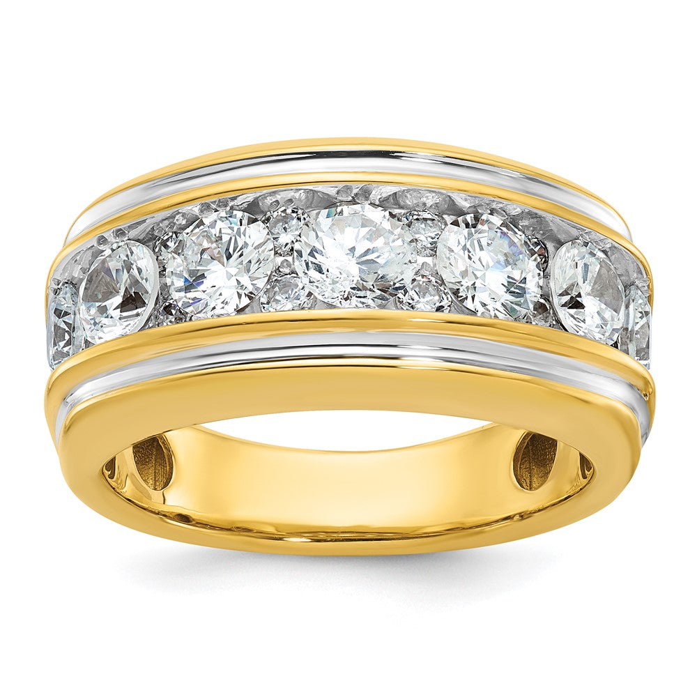 IBGoodman 14k with White Rhodium 3 carat Lab Grown Diamond VS/SI+ G+ Complete Polished Men's Ring