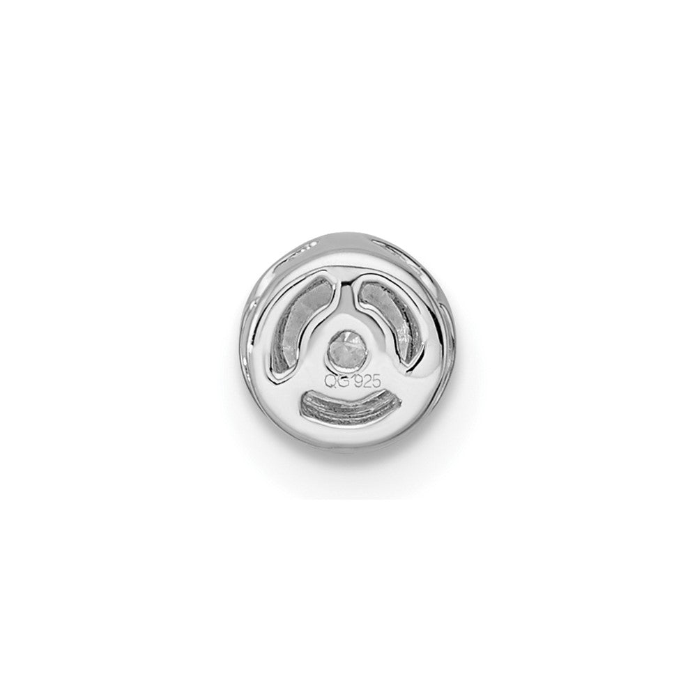 True Origin 14k White Gold 1/4 carat Lab Grown Diamond VS DEF 18 inch Solitaire Slide Necklace