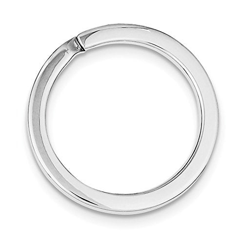 925 Sterling Silver Solid Polished Medium Key Ring Jewelry Gifts for Men - 6.3 Grams