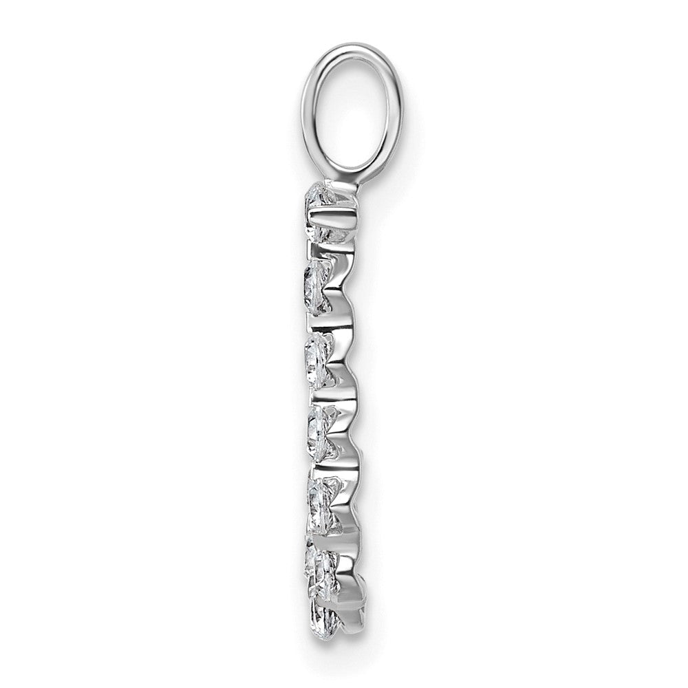 True Origin 14k White Gold 3/8 carat Lab Grown Diamond VS DEF Alphabet J Pendant