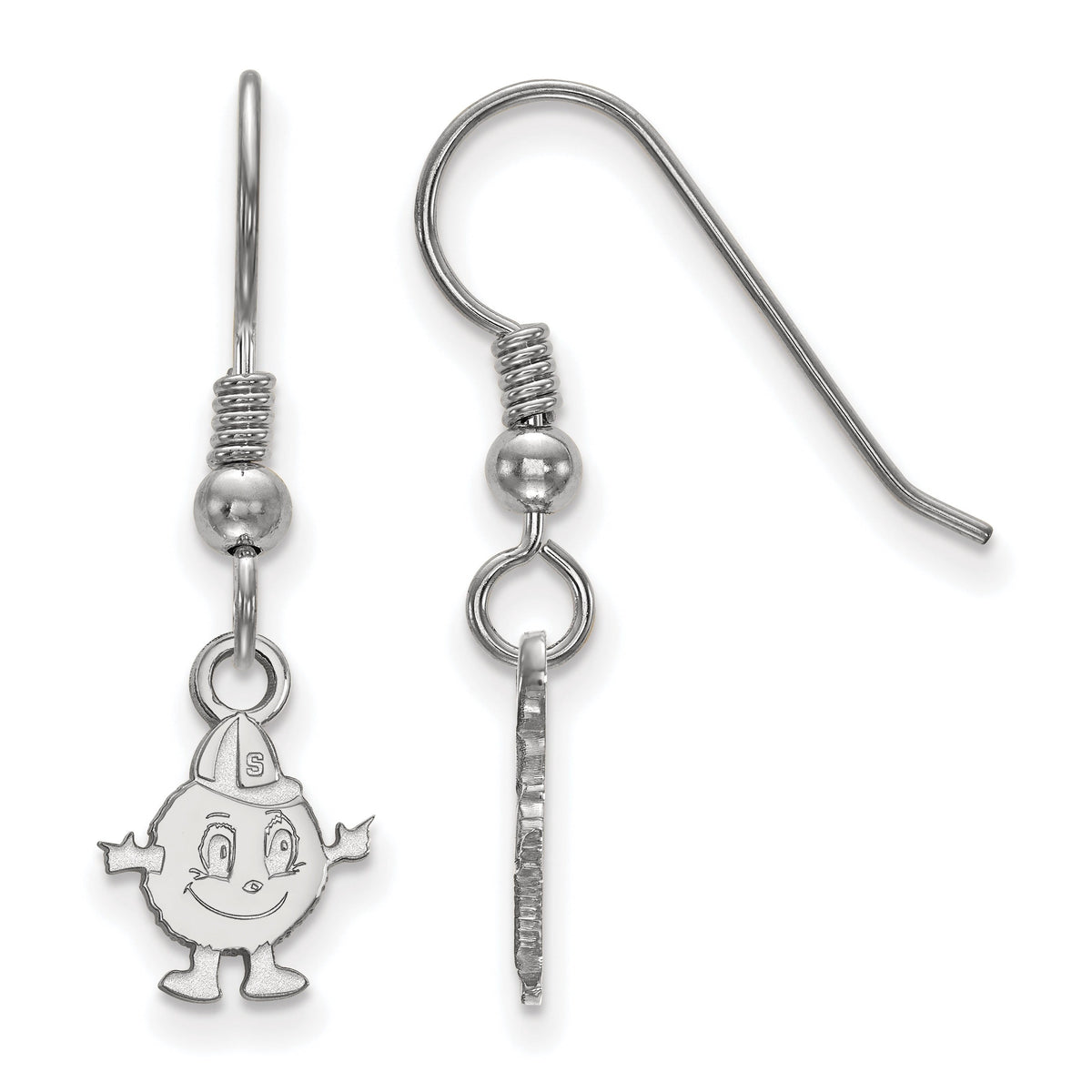 LogoArt Sterling Silver  Syracuse University Extra Small Dangle Earrings